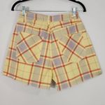 We Wore What Yellow Plaid Shorts NWT Size 26 Plaid High Waist Shorts Photo 5