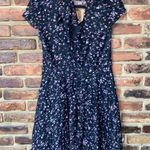 My Michelle  Black Floral Short Sleeve Pleated A-Line Mini Dress Junior's Size 11 Photo 6