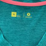 Xersion women’s athletic top short sleeves V neck turquoise blue size Medium Photo 1