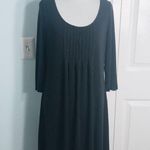 Eileen Fisher Charcoal Grey Stretch Jersey Knit Casual Babydoll Dress Size Small Photo 7