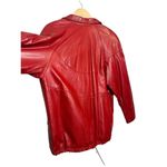 Saks 5th Avenue VTG Saks x Siena Red Leather Bomber Jacket Women's Sz. S Photo 7
