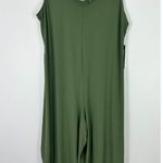 Nicole Miller Jumpsuit XL Olive Green Boho Festival Hippie Indie Artsy Resort NW Photo 0