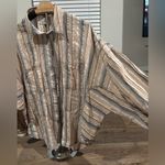 BDG Bell Button-Down Shirt Urban Outfitters Striped Oversized Long Sleeve Top Sm Photo 4