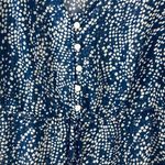 Forever 21 Polka Dot Sheer Blue Blouse Photo 2