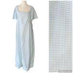 VINTAGE HANDMADE Gingham Maxi Dress Blue Size L Photo 1
