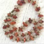 Carnelian and quartz necklace Photo 1