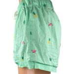 J.Crew Women's Green Graphic Print Flamingo High Rise Mini Lounge Shorts Size XS Photo 1