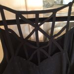 Womens Racerback design lattice bck detail black chiffon tank metallic accent sm Photo 7