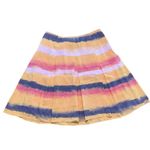 Dana Buchman  Women Silk Pleated lined pink/blue/yellow skirt size 10‎ Photo 1
