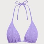 Berlook Purple Jacquard Halter Bikini Top & Jacquard Tie Bikini Bottom Photo 5