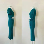 Free People  Beach Wrap Green Dress Size Medium NWOT Photo 3