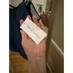 NWT seaFancy Women Blue Tie waist Swimsuit Tankini Top Medium Photo 2