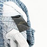 House of Harlow NWT  1960 Wide Leg Textured Pants L Blue Photo 4