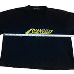 Brandy Melville Cropped Los Angeles Sweatshirt Black and Yellow Photo 6