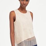 ZARA faux suede top, size M, blush pink Photo 0