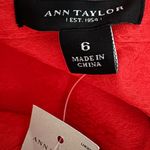Ann Taylor  Crimson Red Women’s Blouse Button Up Top Long Sleeve Sz 6 MSRP $98 Photo 4