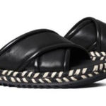 Tory Burch Leather CRISSCROSS ESPADRILLE SLIDE Photo 0