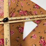 Free People Bodysuit Womens Small Orange Floral Dylan Thermal Long Sleeve Henley Photo 11