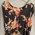 Billabong 70’s Style Floral Black Corset Back Festival Concert Comfy Dress Photo 6