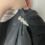 Vintage Henry Lee Women's Black Long Sleeve Grunge Rhinestone Bow 80s Dress 8 Photo 9