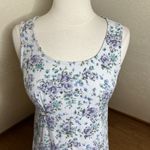 All that jazz VTG  Dress Womens 5/6 Blue Purple Floral Midi Tie Back Cottagecore Photo 2