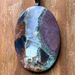 Jasper Crystal Pendant Cabochon Oval Pink Photo 0