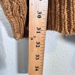 Free People  Brown Cable Knit Chunky Oversized Sweater Womens L Fall Cozy Classic Photo 3