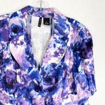 New Directions XLP Jacket‎ Blazer Short Sleeve Blue Purple Watercolor Lined 740 Size undefined Photo 4