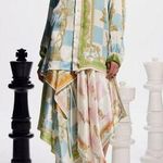 NWT ALEMAIS Checkmate Silk Satin Sandwashed Shirt Size 0 Long sleeve Photo 0