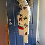 Poof! Button Up Cardigan with Sequin Bows. Size M Photo 2