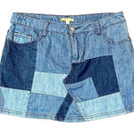 Gianni Bini Patchwork Denim Jean Skirt Medium Photo 0