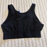 Adidas Sports Bra Black White Logo Sleeveless Workout Top No Lining Sz S Small Photo 6