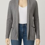 Abercrombie & Fitch Feel Free to Send Me an Offer Gray Open Front Cardigan Small Photo 0