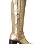 Vince Camuto  Stacked Heel Knee High Fashion Boots, Prosecco Foil Size 11M NWT Photo 3