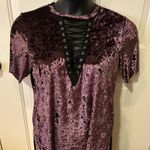 Almost Famous Velour lace up top Photo 0