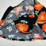 Sfanka Floral Print Skirted Bikini Bottom Black Size XL Photo 6