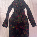 Desigual Vintage  Multicolor Whimsigoth Long Sleeve Dress Photo 0