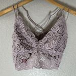 Victoria's Secret PINK  Lace Bralette‎ Lavender M Wireless Stretch Boho Feminine Photo 0