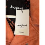 Desigual New  Multi-Pocket Zip Front Jacket Coat Cinched Waist Salmon Pink Sz M Photo 11