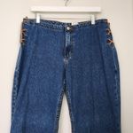 Vintage Y2K Jordache Mid Rise Flare Jeans Leather Lace Photo 7