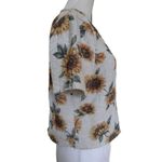 Vintage Sunflower Knit Crop Top Size M L Short Sleeve Beige 90s Cottage Yellow Size M Photo 3