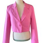 Derek Lam Pink Cropped Single Breasted Blazer Photo 0