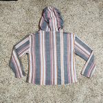 Wall Flower Hoodie Sweater Womens Large Striped Boho Pullover Pocket Pink Photo 1