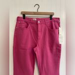 Anthropologie Pilcro The Yaya Mid-Rise Crop Flare Jeans Barbiecore Size 33 NWT Photo 5