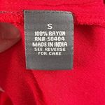 Neiman Marcus VTG  Red Oversized‎ Boho Peasant Style Blouse, Small (fits LG) Photo 4