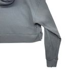 Alo Yoga Ribbed Cropped Oversized Steel Gray Heather Long Sleeve Hoodie Casual S Photo 9
