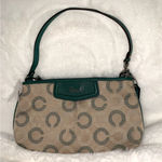 Coach NWT Women's Khaki/Aegean Dot Op Art Wristlet Handbag Photo 0