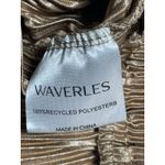 Waverles Brown Satin Pleated High Rise Elastic Waist Flowy Wide Leg Shorts Sz S Photo 3