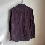 Burberry  Purple Plaid Logo Embroidered Long Sleeve Photo 3