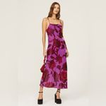 RHODE Jemima Floral Velvet Maxi Dress‎ Sz 6 Purple Photo 1